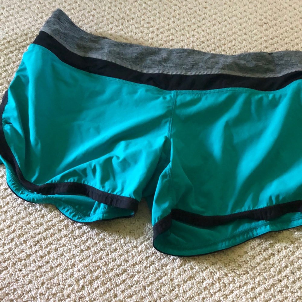 Lululemon shorts teal and black